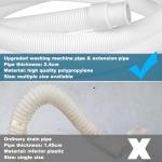 Twoonto 1M Washing Machine Drain Hose Extension Set