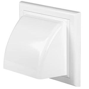 Awenta 4" Wall Vent Cover with Damper - White