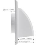 Awenta 4" Wall Vent Cover with Damper - White