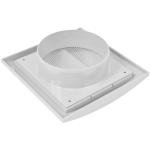 4" White Exhaust Hood Vent with Pest Guard Screen