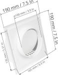 Awenta 4" Wall Vent Cover with Damper - White