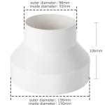 150mm to 100mm Tumble Dryer Duct Reducer