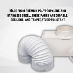 Invero 2 Meter Flexible Vent Hose for Tumble Dryers