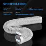 Hon&Guan 100mm Heat-Resistant Flexible Duct Hose