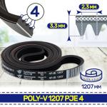Whirlpool Poly-V Washing Machine Belt 1207 PJE 4