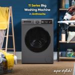 Russell Hobbs 8kg Freestanding Washing Machine, Grey