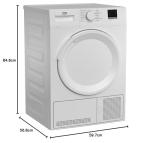 Beko 8 kg Condenser Tumble Dryer in White