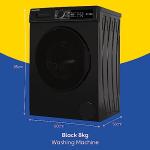Russell Hobbs 8kg Freestanding Washing Machine - Black
