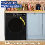 Russell Hobbs 8kg Freestanding Washing Machine - Black