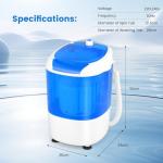 TANGZON 2-in-1 Portable Mini Washer and Spin Dryer