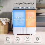 TANGZON Portable Twin Tub Washing Machine Combo