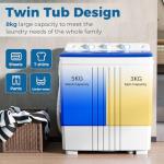 COSTWAY 8KG Twin Tub Portable Washing Machine