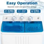 COSTWAY 8KG Twin Tub Portable Washing Machine