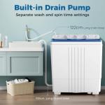 COSTWAY 8KG Twin Tub Portable Washing Machine