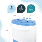 Leisurewize Portawash Twin Tub Washing Machine 2.5kg
