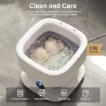 Koeutoze Mini Portable 10L Washing Machine with Spin