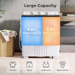 TANGZON Portable Twin Tub Washing Machine Combo