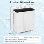 TANGZON Portable Twin Tub Washing Machine Combo