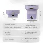 Nektle Mini Portable Folding Washing Machine 12L