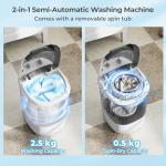 COSTWAY Compact 2-in-1 Portable Washing Machine