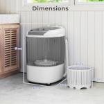 COSTWAY Compact 2-in-1 Portable Washing Machine