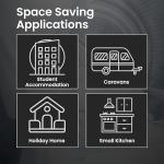 Teknix Compact 3kg Vented Mini Dryer - Black