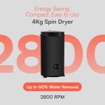 Cookology 4kg Spin Dryer - Portable & Efficient
