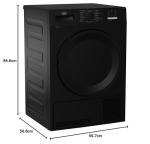 Beko 8kg Black Condenser Freestanding Tumble Dryer