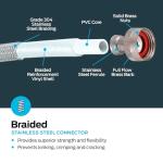 Eastman 41065 Braided Stainless Steel Washing Machine Hose