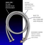 Eastman 41065 Braided Stainless Steel Washing Machine Hose