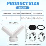 5-Piece Washing Machine Waste Pipe Connector Set