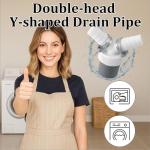 Washing Machine Waste Splitter Y-Shaped Adapter