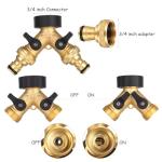 ANBEEISS Brass 2-Way Y Splitter for Hoses