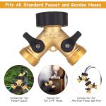 ANBEEISS Brass 2-Way Y Splitter for Hoses