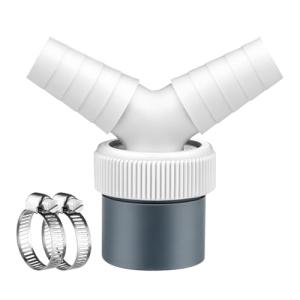 Washing Machine Drain Adapter Y-Piece Splitter 0.7-0.95in