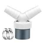 Washing Machine Drain Adapter Y-Piece Splitter 0.7-0.95in