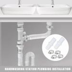 Leak-Proof Washing Machine Waste Pipe Connector Set