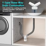 Washing Machine Drain Adapter Y-Piece Splitter 0.7-0.95in