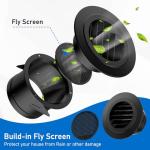 4-Inch Round Air Vent with Flyscreen Mesh