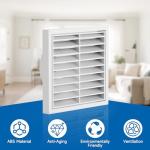 Hon&Guan 4-Inch White Wall Vent Grille with Flyscreen