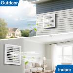Hon&Guan 4-Inch White Wall Vent Grille with Flyscreen