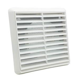Kair White Louvred Wall Vent with Flyscreen