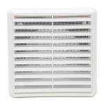 Kair White Louvred Wall Vent with Flyscreen