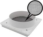 Kair White Louvred Wall Vent with Flyscreen