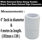 Universal 4 Metre Tumble Dryer Vent Hose