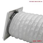 Kair White Louvred Wall Vent with Flyscreen