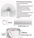4-Inch Tumble Dryer Vent Hose with Clamps
