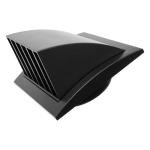 Black 4-Inch Dryer Vent Cover with Louvered Design