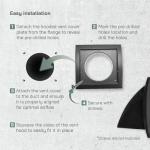 Black 4-Inch Dryer Vent Cover with Louvered Design