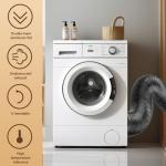 10ft Flexible Tumble Dryer Vent Hose with Clamps